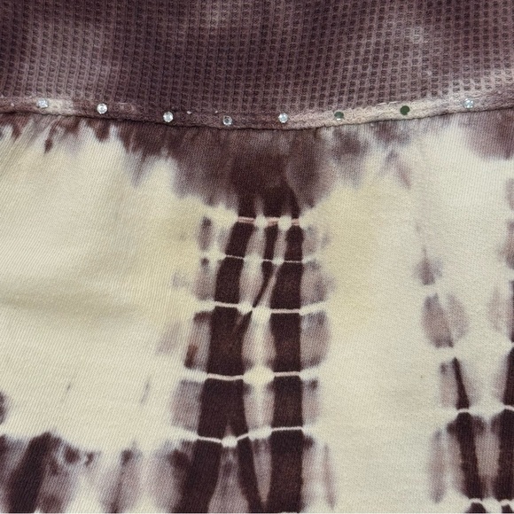 T Party Tie Dye Mini Dress Vintage Y2K Medium Boho Chic Pocket Tank Retro Hippie - Picture 8 of 10